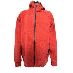 American Eagle Outfitters Rust Red Active Flex Hoodie Mens Large Cotton Polyeste